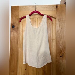 Ivory open back sleeveless top
